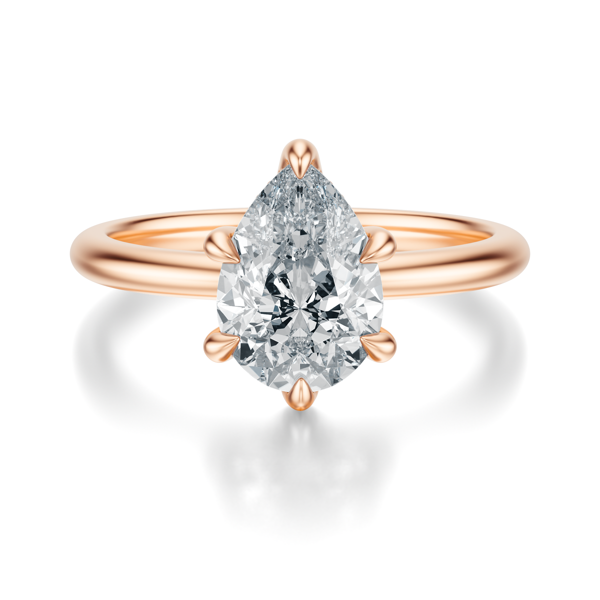 THE GRACE Pear Hidden Halo Ring