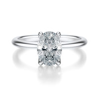 THE GRACE Oval Hidden Halo Ring