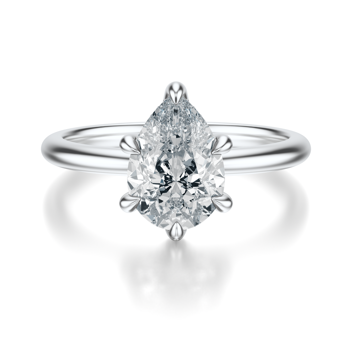 THE GRACE Pear Hidden Halo Ring