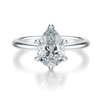 THE GRACE Pear Hidden Halo Ring