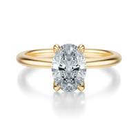 THE GRACE Oval Hidden Halo Ring