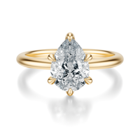 THE GRACE Pear Hidden Halo Ring