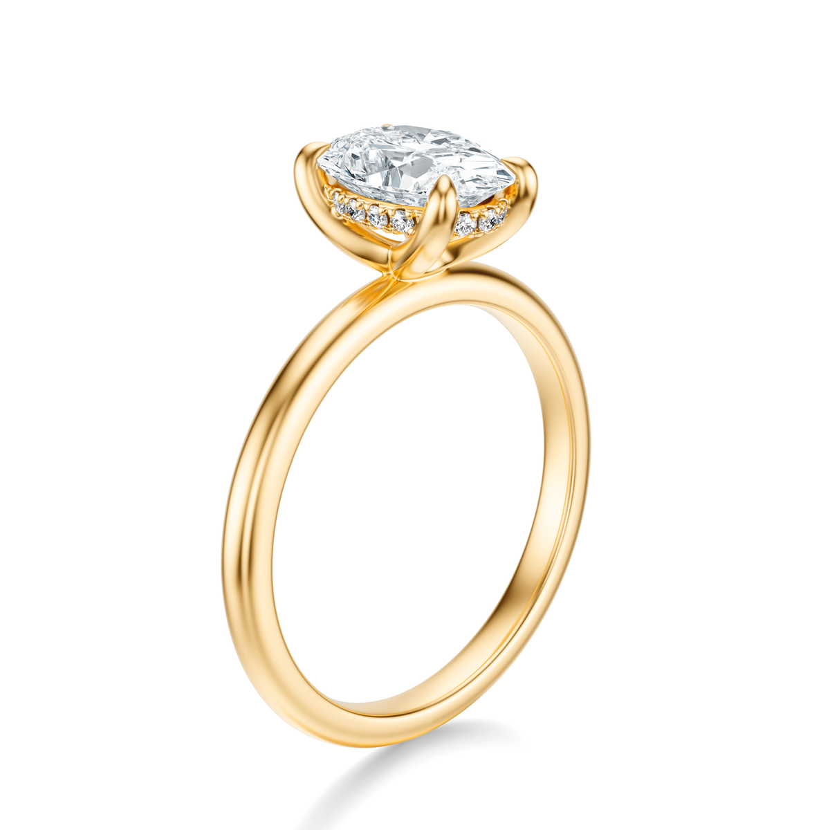 THE GRACE Oval Hidden Halo Ring