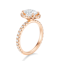 THE HILLARY Oval Halo Pave Ring