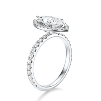 THE HILLARY Marquise Halo Pave Ring