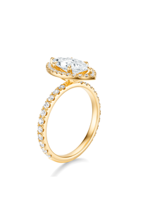 THE HILLARY Marquise Halo Pave Ring