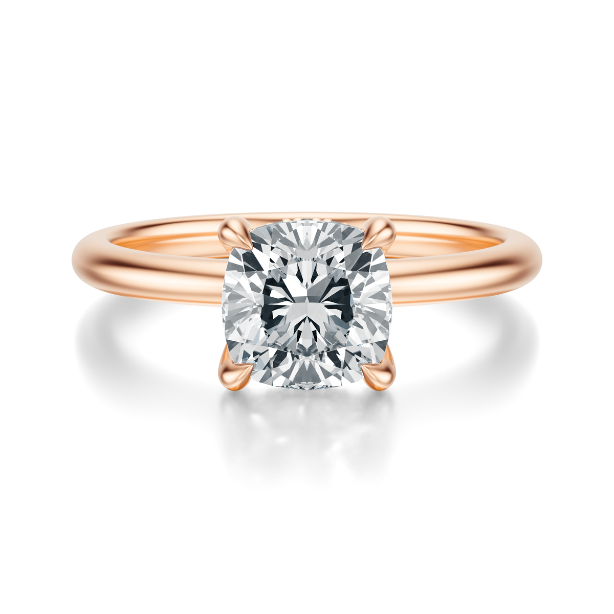 THE GRACE Cushion Hidden Halo Ring