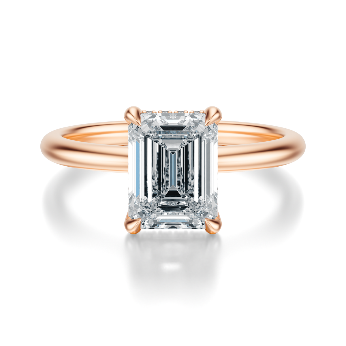 THE GRACE Emerald Hidden Halo Ring