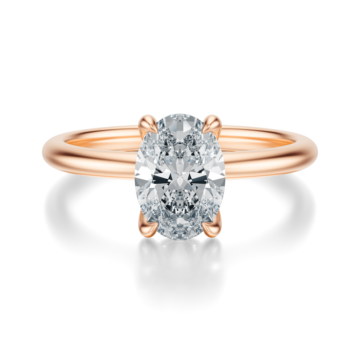 THE GRACE Oval Hidden Halo Ring