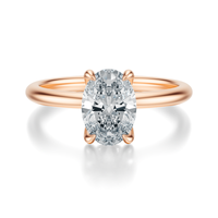 THE GRACE Oval Hidden Halo Ring