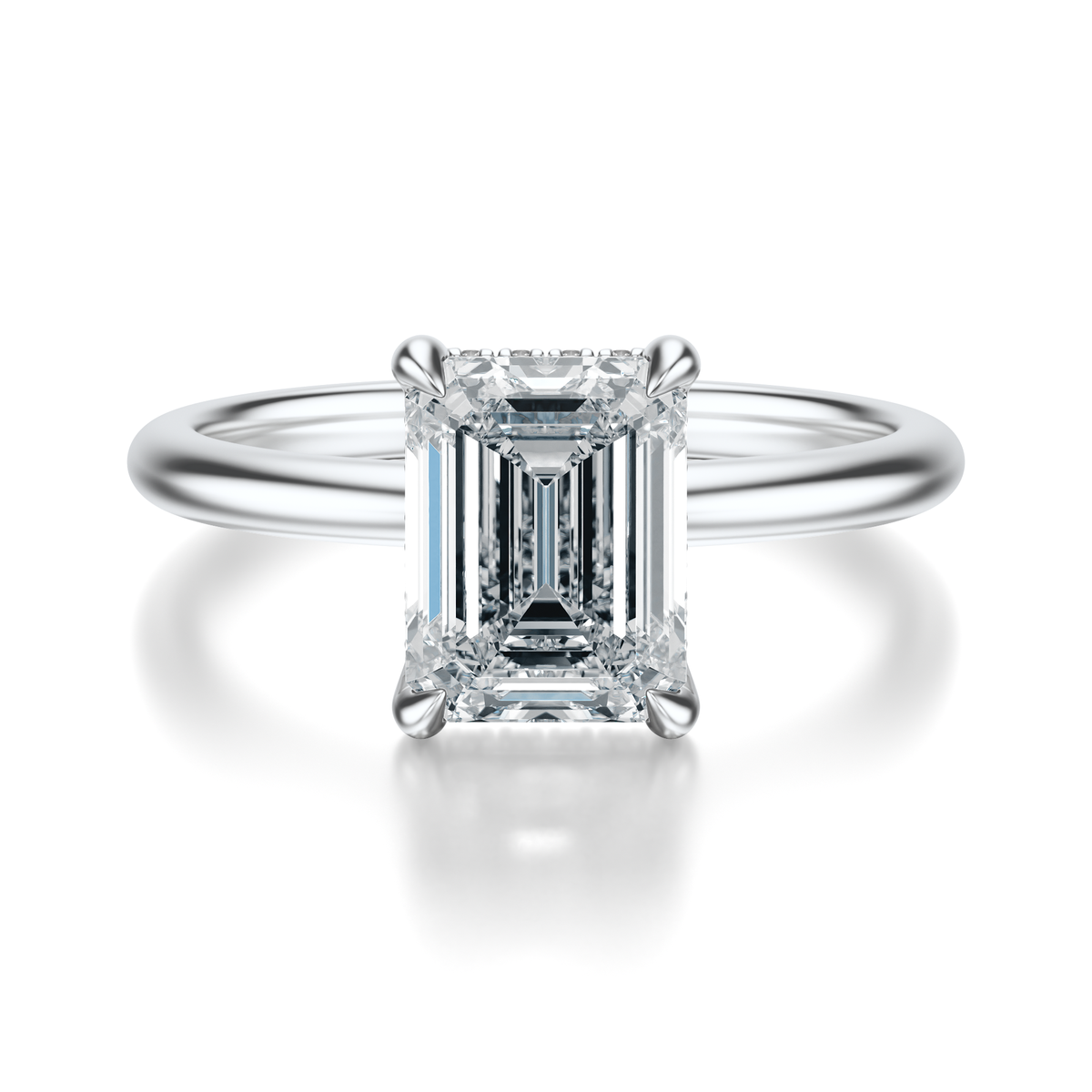 THE GRACE Emerald Hidden Halo Ring