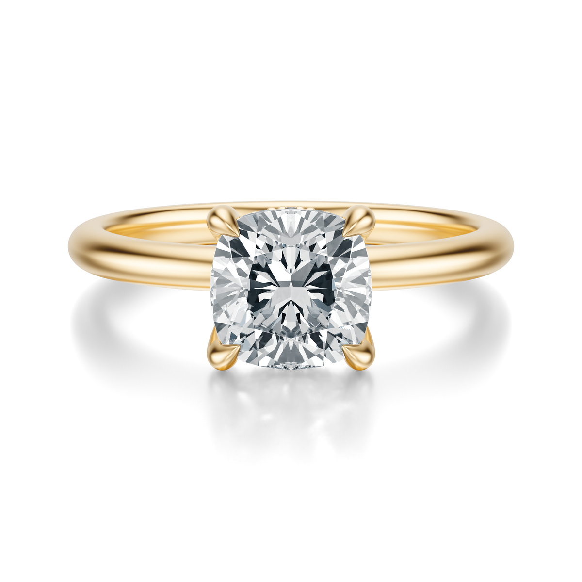 THE GRACE Cushion Hidden Halo Ring