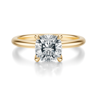 THE GRACE Cushion Hidden Halo Ring