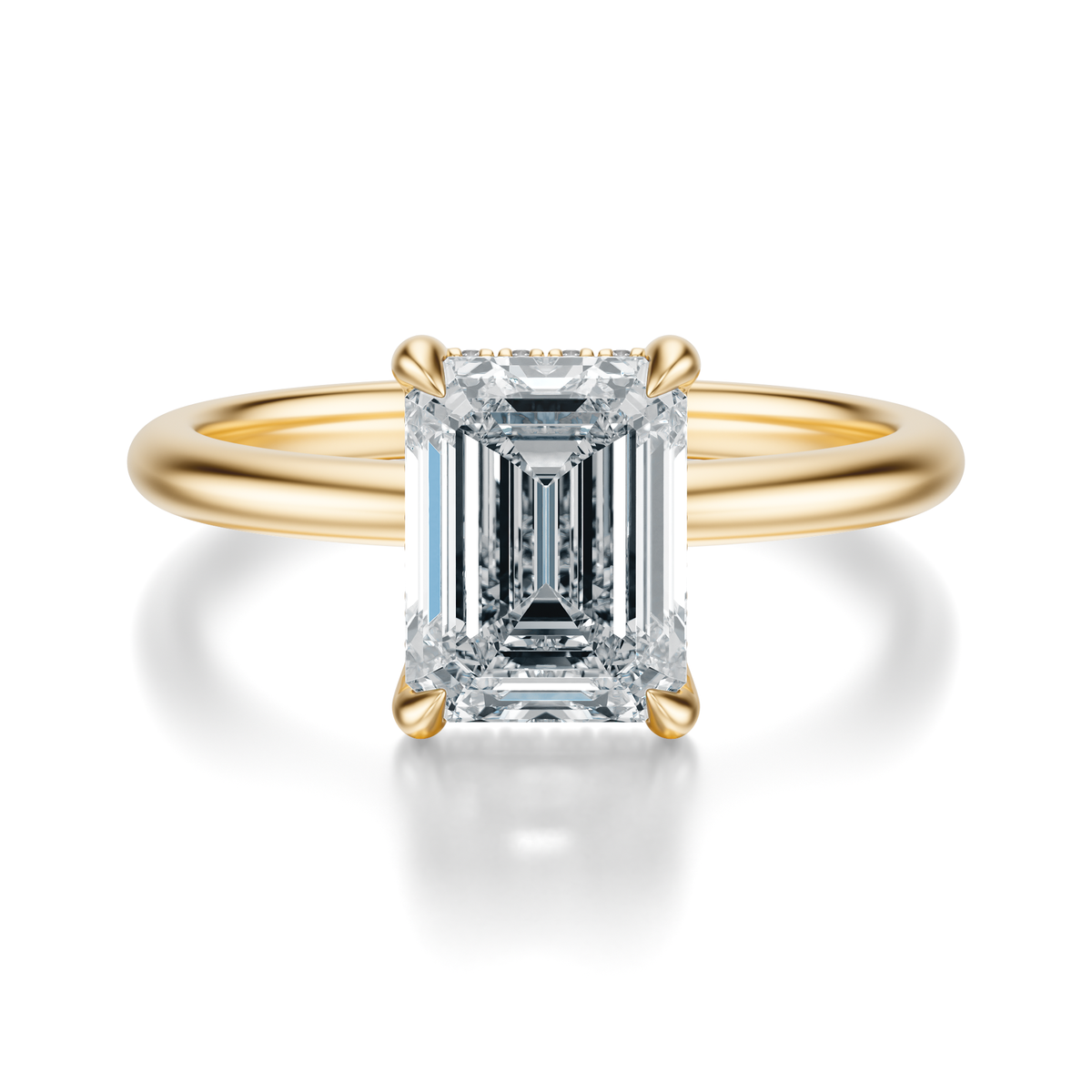 THE GRACE Emerald Hidden Halo Ring