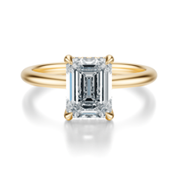 THE GRACE Emerald Hidden Halo Ring