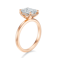 THE GRACE Emerald Hidden Halo Ring