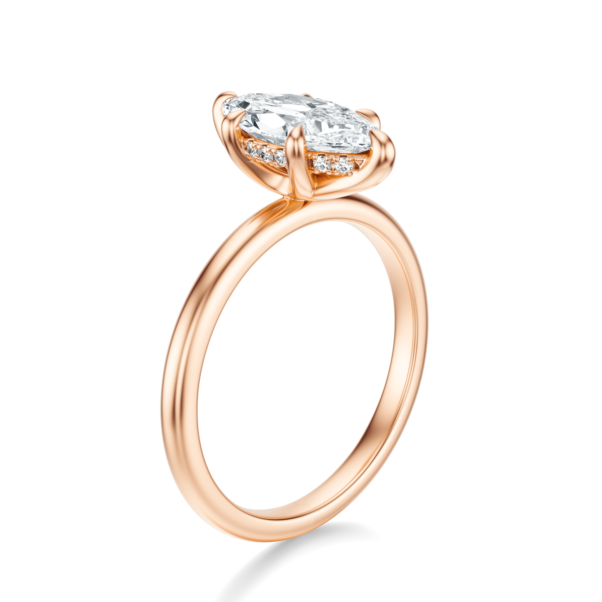 THE GRACE Marquise Hidden Halo Ring
