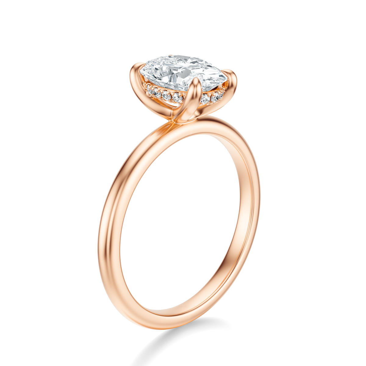 THE GRACE Oval Hidden Halo Ring