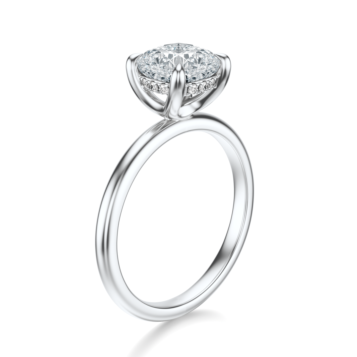 THE GRACE Cushion Hidden Halo Ring