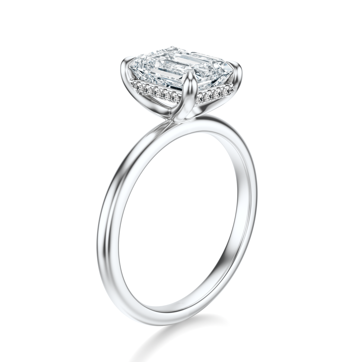 THE GRACE Emerald Hidden Halo Ring