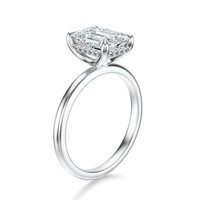 THE GRACE Emerald Hidden Halo Ring