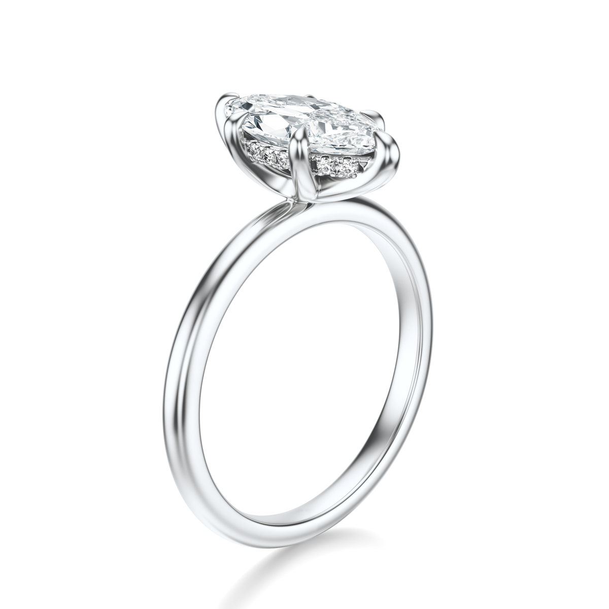 THE GRACE Marquise Hidden Halo Ring