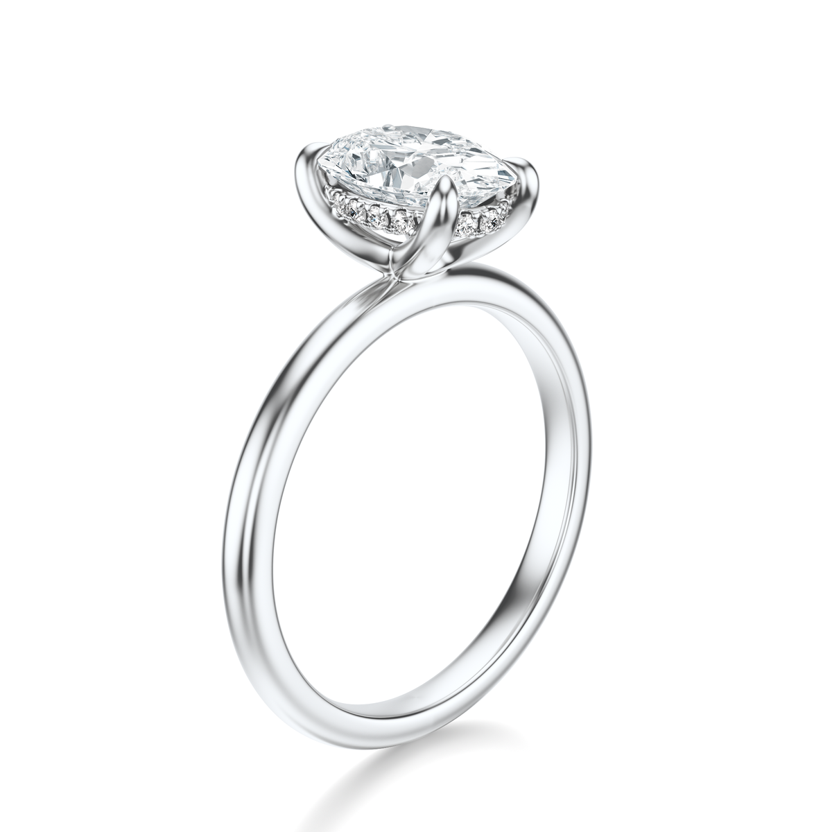 THE GRACE Oval Hidden Halo Ring