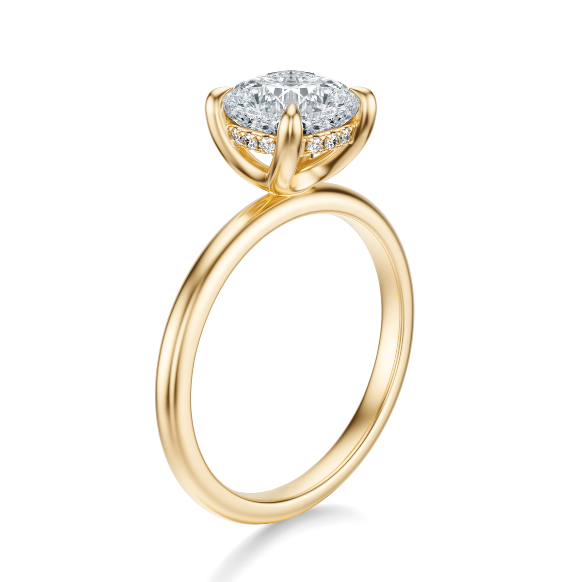 THE GRACE Cushion Hidden Halo Ring