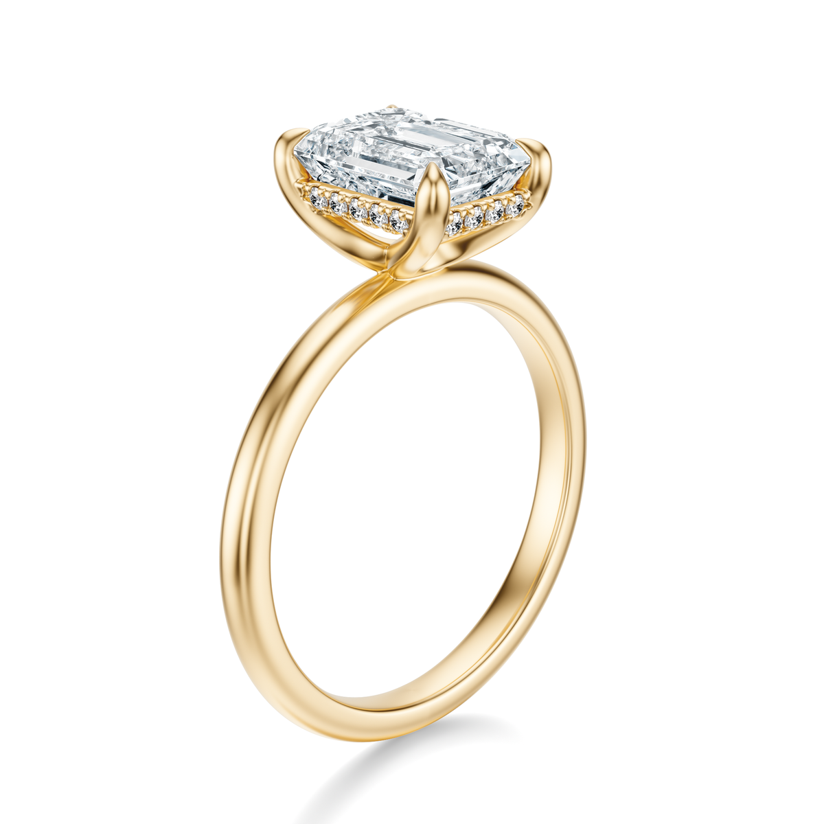 THE GRACE Emerald Hidden Halo Ring