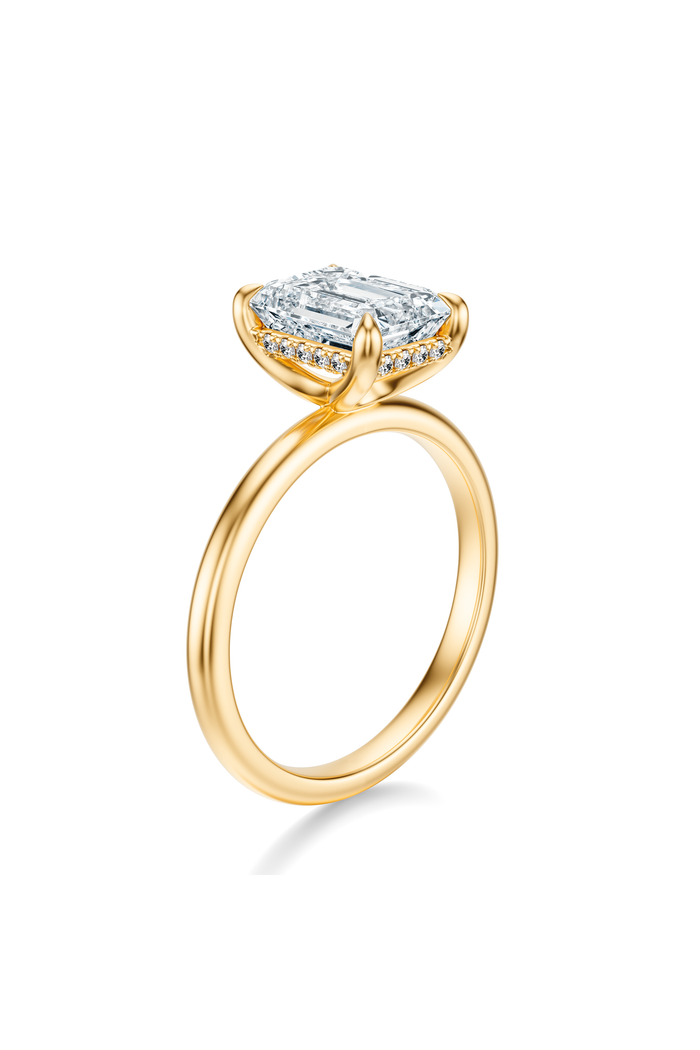 THE GRACE Emerald Hidden Halo Ring