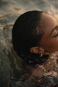 THE SORREL Hibiscus Diamond Hoop Earrings III