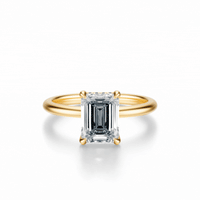 THE GRACE Emerald Hidden Halo Ring