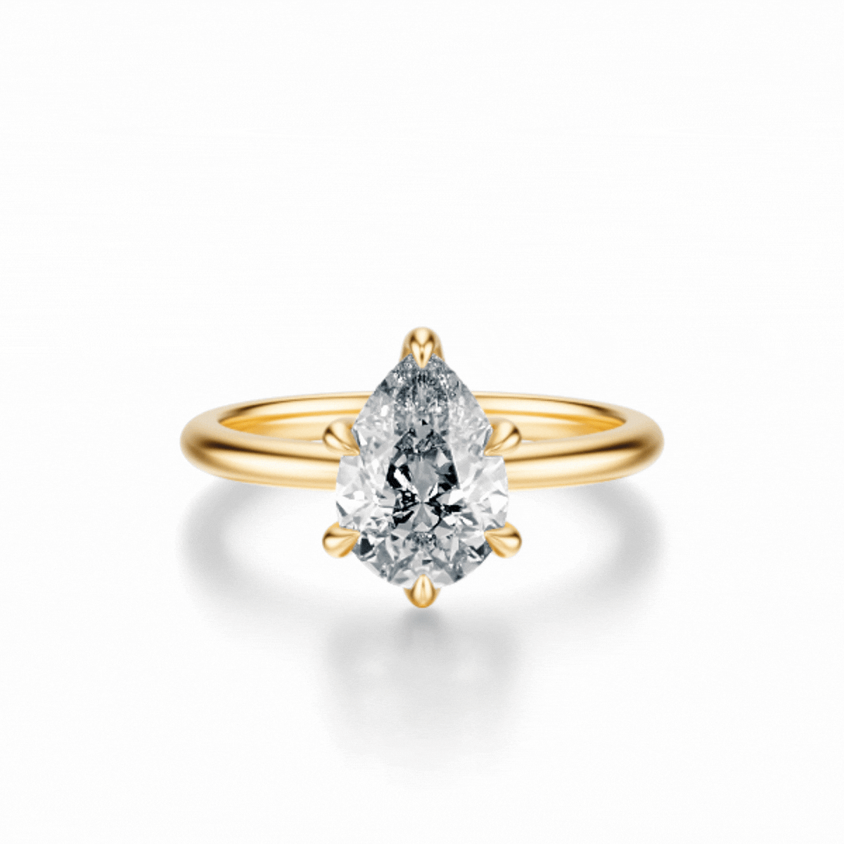 THE GRACE Pear Hidden Halo Ring