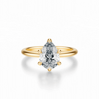 THE GRACE Pear Hidden Halo Ring