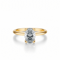 THE GRACE Oval Hidden Halo Ring
