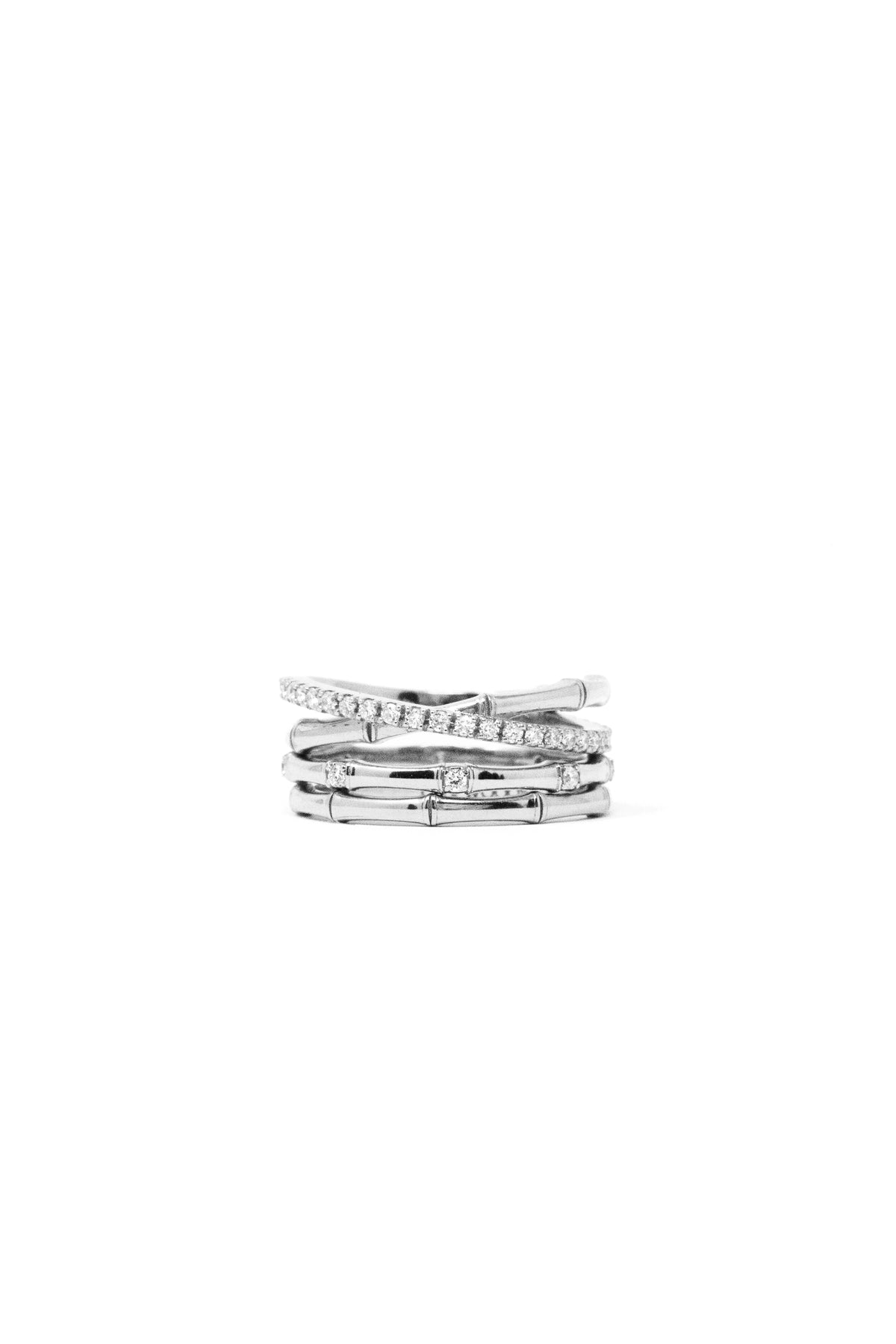 THE BAMBOO Diamond Ring Stack