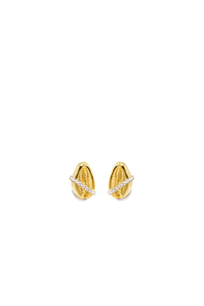 THE COWRIE Diamond Pave Stud Earrings I