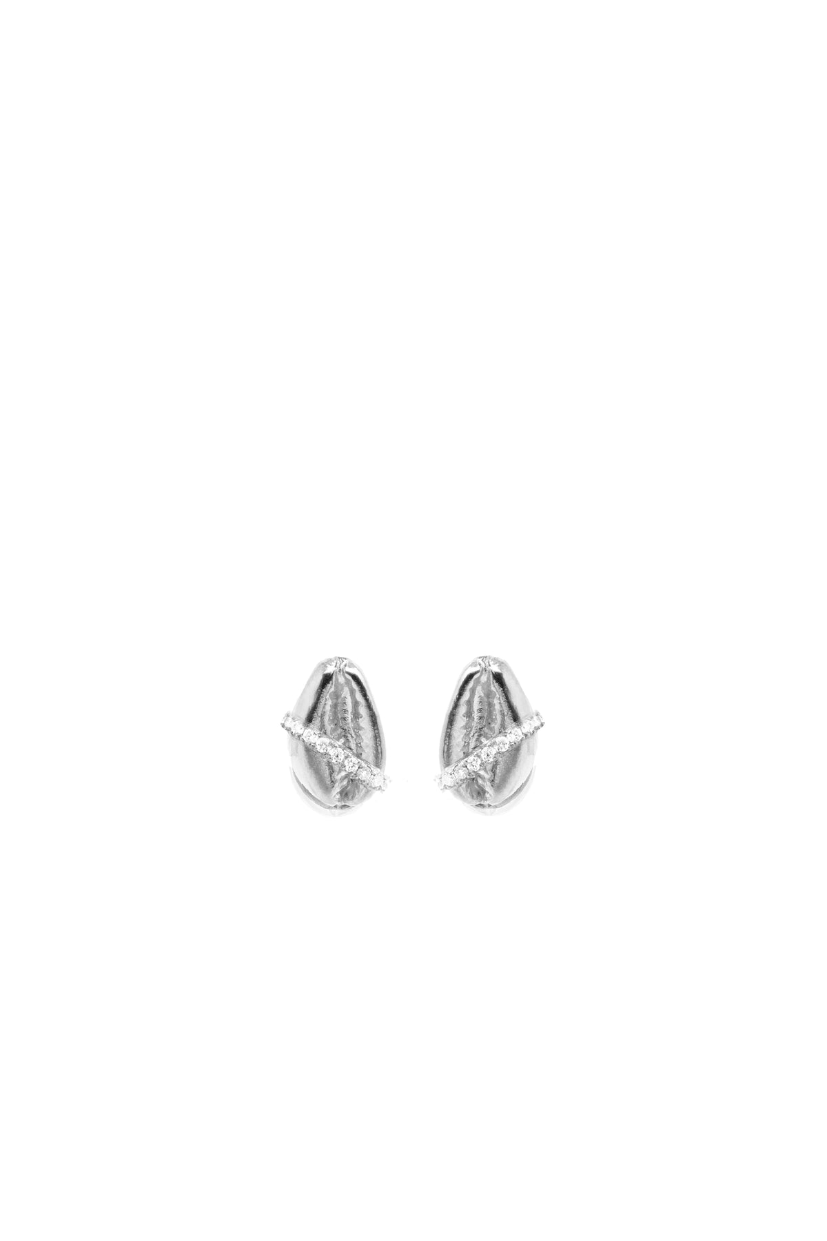 THE COWRIE Diamond Pave Stud Earrings I