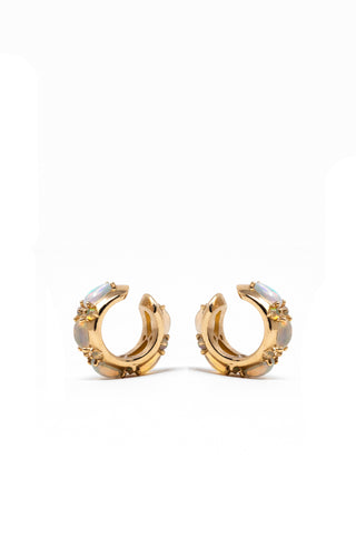 THE PEARL and Gemstone Stud Earrings