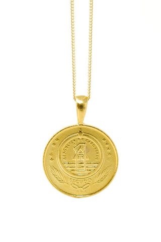 THE ZIMBABWE Bird and Baobab Coin Necklace