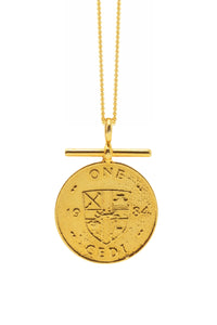 THE GHANA Crest and Cowrie Bar Coin Necklace