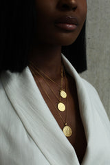 THE GHANA Crest and Cowrie Bar Coin Necklace