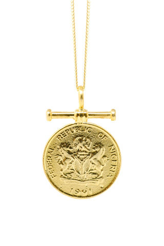 THE QUEEN of Sheba Bar Coin Necklace