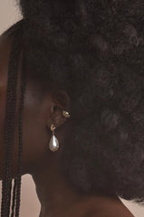 THE COWRIE Diamond and Pearl Drop Earrings