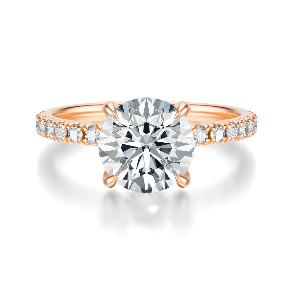 THE JAQUELINE Round Hidden Halo Pave Ring