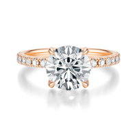 THE JAQUELINE Round Hidden Halo Pave Ring