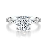 THE JAQUELINE Round Hidden Halo Pave Ring