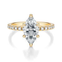 THE JAQUELINE Marquise Hidden Halo Pave Ring