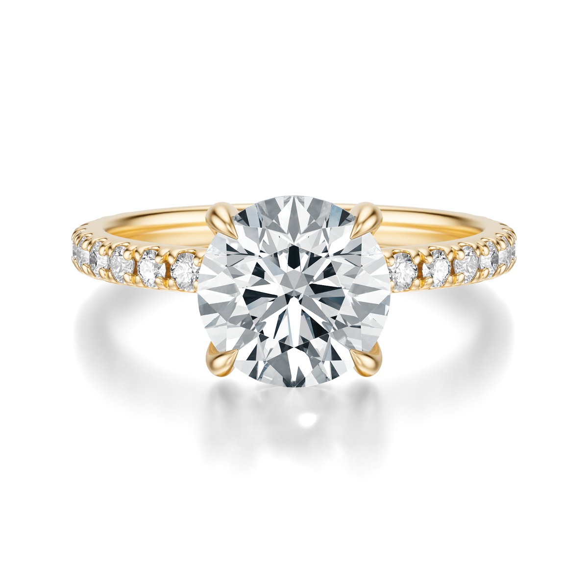 THE JAQUELINE Round Hidden Halo Pave Ring
