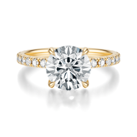 THE JAQUELINE Round Hidden Halo Pave Ring